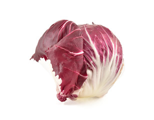 red cabbage isolated on white