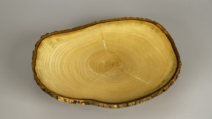 A plate made of wood