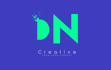 Fototapeta na wymiar DN Letter Logo Design With Negative Space Concept.