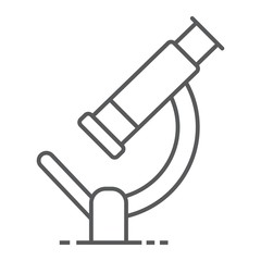 Microscope line icon, science and biology, research sign vector graphics, a linear pattern on a white background, eps 10.