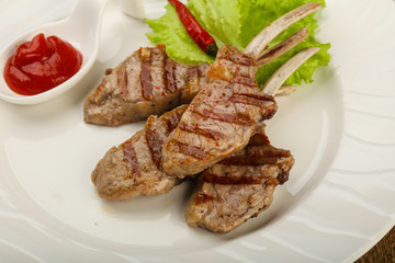 Grilled lamb