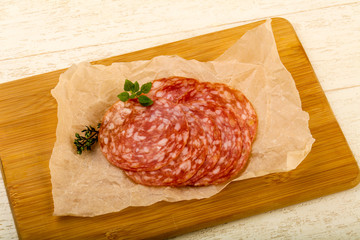 Sliced salami