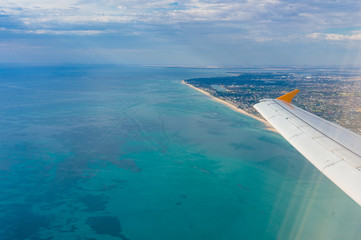 Aerial view of beautiful ocean coastline