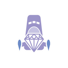 Diamond Rocket Logo Icon Design