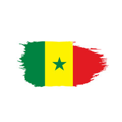 Senegal flag, vector illustration