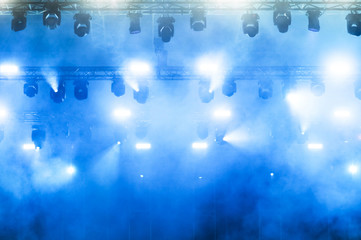 Fototapeta na wymiar Stage lights during a rock concert