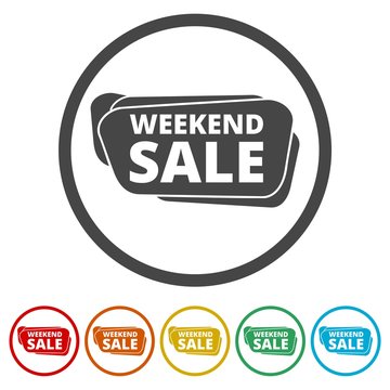 Weekend Sale Sign, 6 Colors Included 