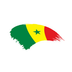 Senegal flag, vector illustration