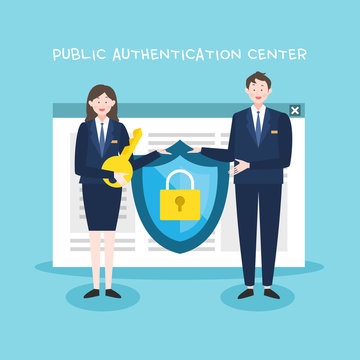 public authentication center illustration