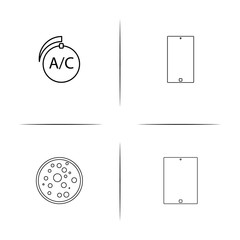 Devices simple linear icon set.Simple outline icons