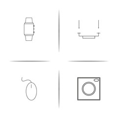 Devices simple linear icon set.Simple outline icons