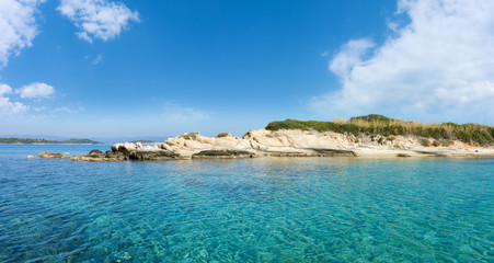 Amazing scenery by the sea in Sithonia, Chalkidiki, Greece 