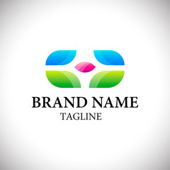 floral logo and symbol