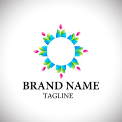 floral logo and symbol