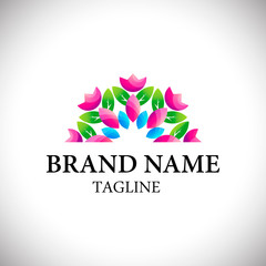 Obraz premium floral logo and symbol