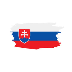 Obraz premium Slovakia flag, vector illustration