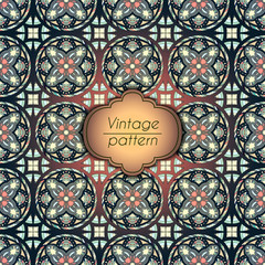 Abstract geometric retro seamless pattern. Vector background.