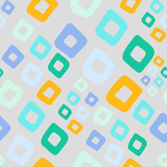 Geometric seamless patternin retro memphis style, fashion 80s - 90s. Hipster background with abstract geometric figures.