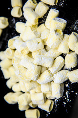 homemade marshmallow on black background