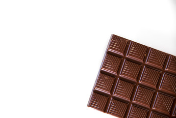 chocolate, milk chocolate with nuts, on a white background