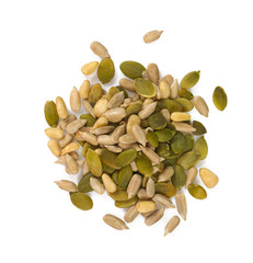 salad seed mix isolated on white