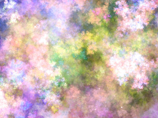 Light colorful fractal clouds, digital artwork for creative graphic design