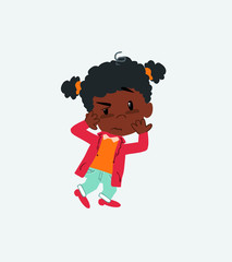 Black girl something sick and dizzy.