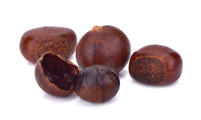 chestnuts isolated on white background