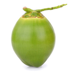green coconut isolated on white background