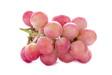red grapes isolated on white background
