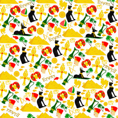 Obraz premium Seamless background on Egyptian themes