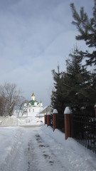 PERM,THE ROAD TO THE CHURCH OF ST. PETER AND PAUL