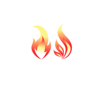 Fire flame icon vector template