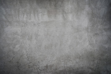 Texture of old, dirty, gray concrete wall for background