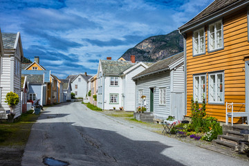 Typical Norwegian fishing village, Leirdalsyri, Norway