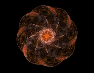 Geometry of Space series. Visually attractive backdrop made of conceptual grids curves and fractal elements suitable as element
