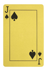 Golden playing cards, Jack of spades