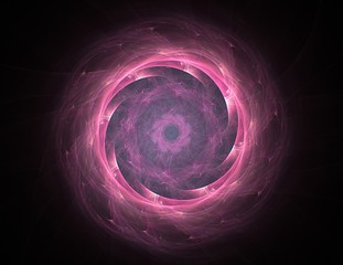 fractal radial pattern on the subject of science, technology and design