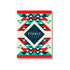 Ethnic style original, ethno tribal geometric ornament, trendy pattern element for business card, logo, invitation, flyer, poster, banner vector Illustration