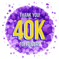  Congratulations 40K followers thanks banner 