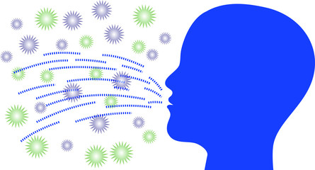 Head to make a big cough blue.eps