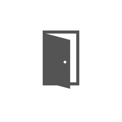 Open door icon in trendy flat style. Symbol for website design, logo, app, UI.