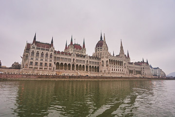 Fototapeta premium Hungarian Parliament building in city Budapest in Hungary. 