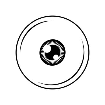 Eye icon in minimal design. Vector illustration.