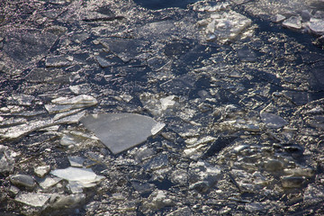 Cracked Ice in the Frozen River 