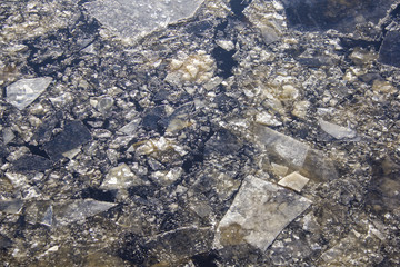 Cracked Ice in the Frozen River 