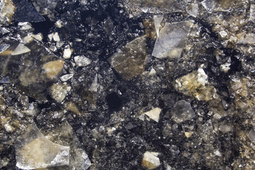 Cracked Ice in the Frozen River 