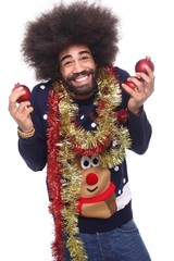 Christmas afro man