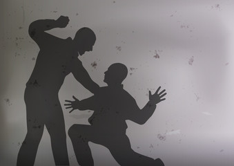 bagarre - violence - agression - coup de poing - ennemi - brutal - victime - attaquer - brutalité