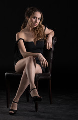 Fototapeta premium Posts and close-ups in photographic studio